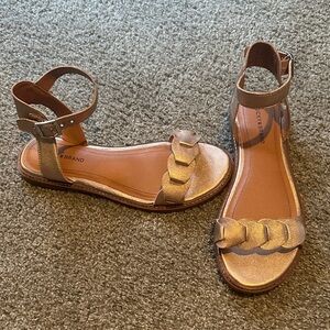 Lucky Brand Metallic Sandals with Ankle Strap
